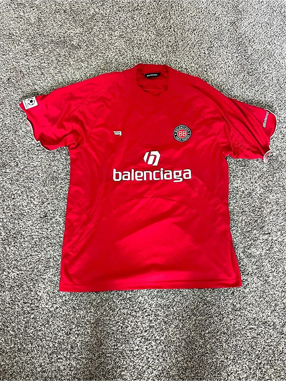 Balenciaga Soccer Oversized T-Shirt Red Jersey